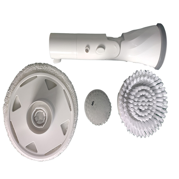 Variable Speed Electric Spin Scrubber with 3 Replaceable Brush Heads 503D